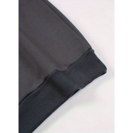 Women'S Casual Sports Fashion Bear Basketball Pattern Crew Neck Sweatshirt Set with Knit Fabric, 100% Polyester Material, Fall/Winter Season, Slight Stretch Fabric, Solid Color Pants - Athletic Loungewear Outfits