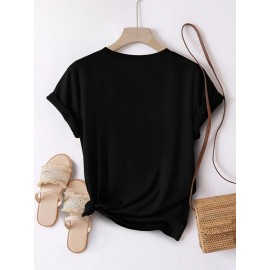 Calvin Women'S Graphic T-Shirt - Psalms 91:11 Inspirational Bible Verse Print, Soft Stretch Round Neck Tee, Breathable Casual & Athletic Wear for Everyday Comfort, All-Season Black Top, Comfortable Clothing | Motivational Apparel | Soft Fabric Tee