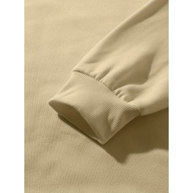 Calvin s Plus Size Oversized Hooded Sweatshirt - Light Grey with Black Letter 'C' & Golden Stripes Print, Cozy Fleece Pullover with Pockets, Women's Autumn Winter Casual Clothing, Autumn Winter Apparel, Comfortable Sweatshirt