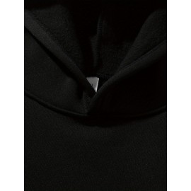 Calvin s Plus Size Oversized Hooded Sweatshirt - Light Grey with Black Letter 'C' & Golden Stripes Print, Cozy Fleece Pullover with Pockets, Women's Autumn Winter Casual Clothing, Autumn Winter Apparel, Comfortable Sweatshirt