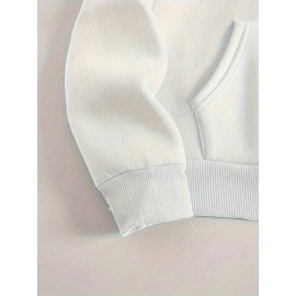 Plus Size - Women'S Plus Size Floral Print Hoodie - Soft, Comfortable Long Sleeve with Pockets, Casual Brown Pullover for All-Season Wear, Casual Wear Hoodie | Floral Print Hoodie | Soft Fabric Hoodie