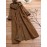 Women'S Elegant Fleece-Lined Mid-Length Coat - Loose Fit Long Sleeve with Button Front, Solid Color Brown, Perfect for Fall/Winter, Cozy Outerwear | Buttondown Coat | Placket Closure