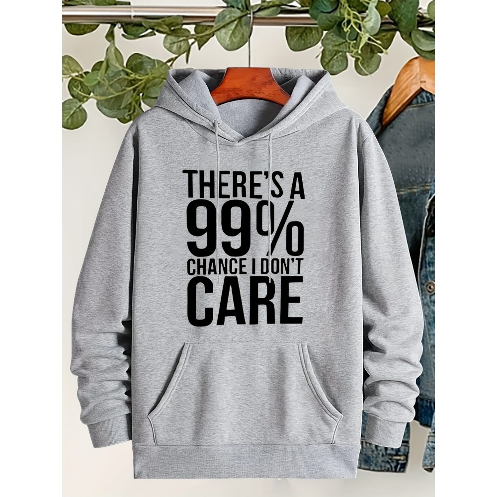 Plus Size Cozy Chic Letter Print Drawstring Hoodie - Soft Warm Fleece Lined Long Sleeve Sweatshirt with Relaxed Fit for Fall & Winter - Women's Comfortable Casual Wear for Everyday